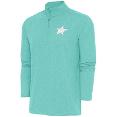 NHL Mint Dallas Stars Antigua White Logo Hunk Quarter-Zip Pullover