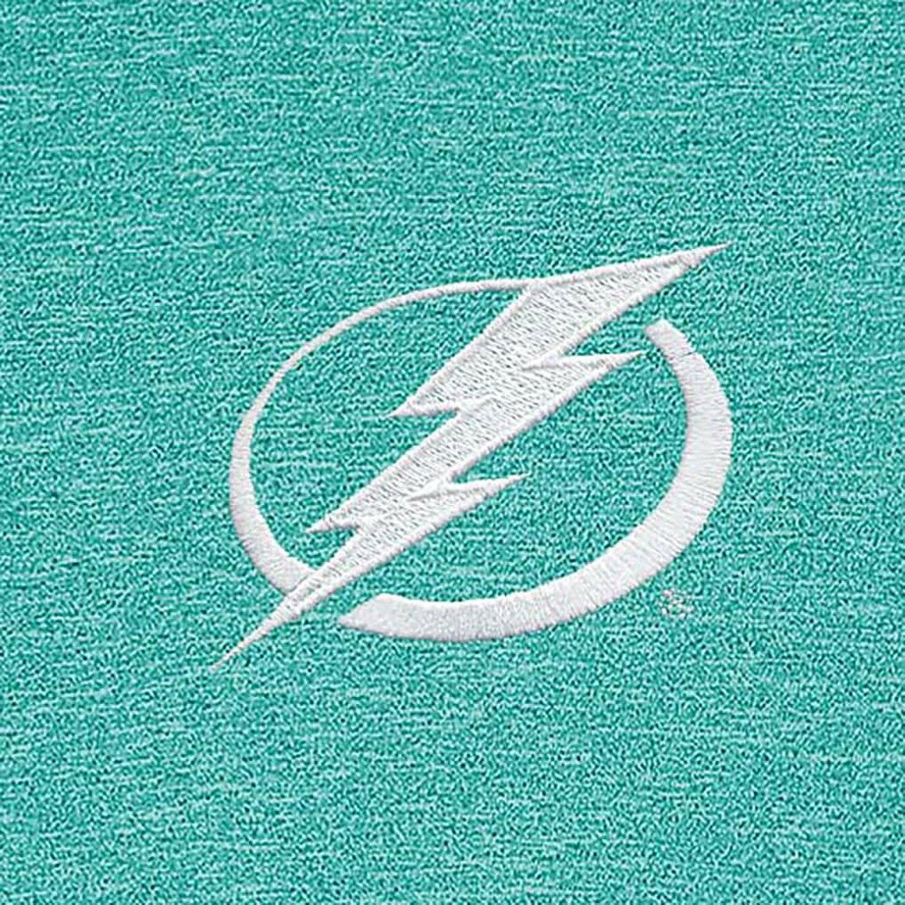 NHL Heather Aqua Tampa Bay Lightning Antigua White Logo Hunk Quarter-Zip Pullover