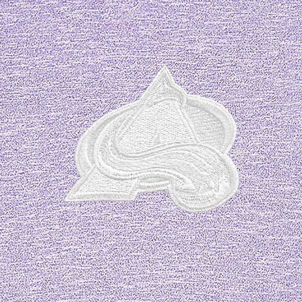 NHL Lavender Colorado Avalanche Antigua White Logo Hunk Quarter-Zip Pullover