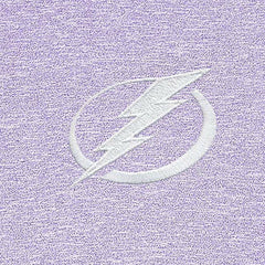 NHL Lavender Tampa Bay Lightning Antigua White Logo Hunk Quarter-Zip Pullover