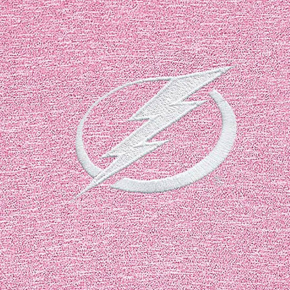 NHL Pink Tampa Bay Lightning Antigua White Logo Hunk Quarter-Zip Pullover