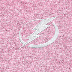 NHL Pink Tampa Bay Lightning Antigua White Logo Hunk Quarter-Zip Pullover