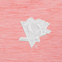 NHL Coral Pittsburgh Penguins Antigua White Logo Bright Quarter-Zip Pullover