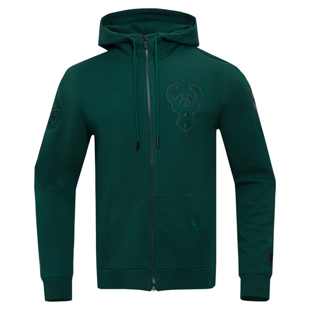NBA Milwaukee Bucks Pro Standard Triple Tonal DK Full-Zip Hoodie Jacket