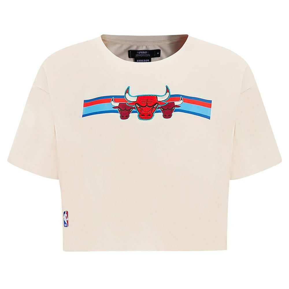 NBA Chicago Bulls Pro Standard Women's Retro Striper SJ Cropped Boxy T-Shirt sale
