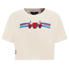 NBA Chicago Bulls Pro Standard Women's Retro Striper SJ Cropped Boxy T-Shirt sale