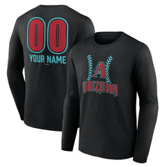 MLB Arizona Diamondbacks Personalized Name & Number Fastball Long Sleeve T-Shirt