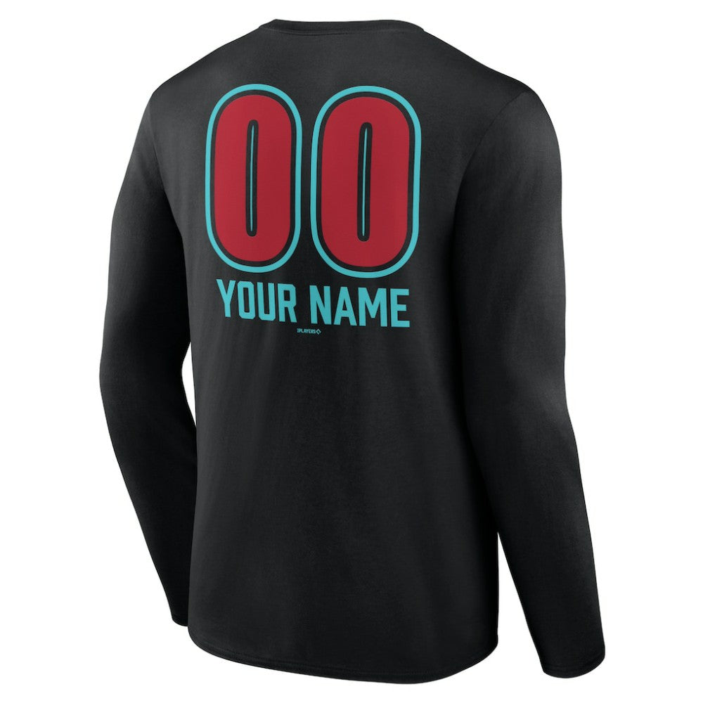 MLB Arizona Diamondbacks Personalized Name & Number Fastball Long Sleeve T-Shirt