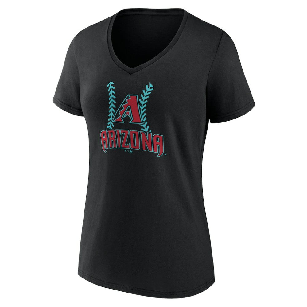 MLB Arizona Diamondbacks Women's Personalized Name & Number Fastball V-Neck T-Shirt