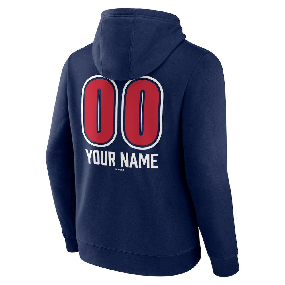 MLB Atlanta Braves Personalized Name & Number Fastball Pullover Hoodie