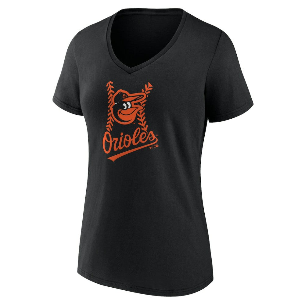 MLB Baltimore Orioles Women's Personalized Name & Number Fastball V-Neck T-Shirt