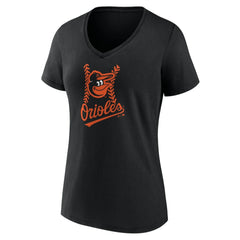 MLB Baltimore Orioles Women's Personalized Name & Number Fastball V-Neck T-Shirt