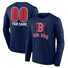 MLB Boston Red Sox Personalized Name & Number Fastball Long Sleeve T-Shirt