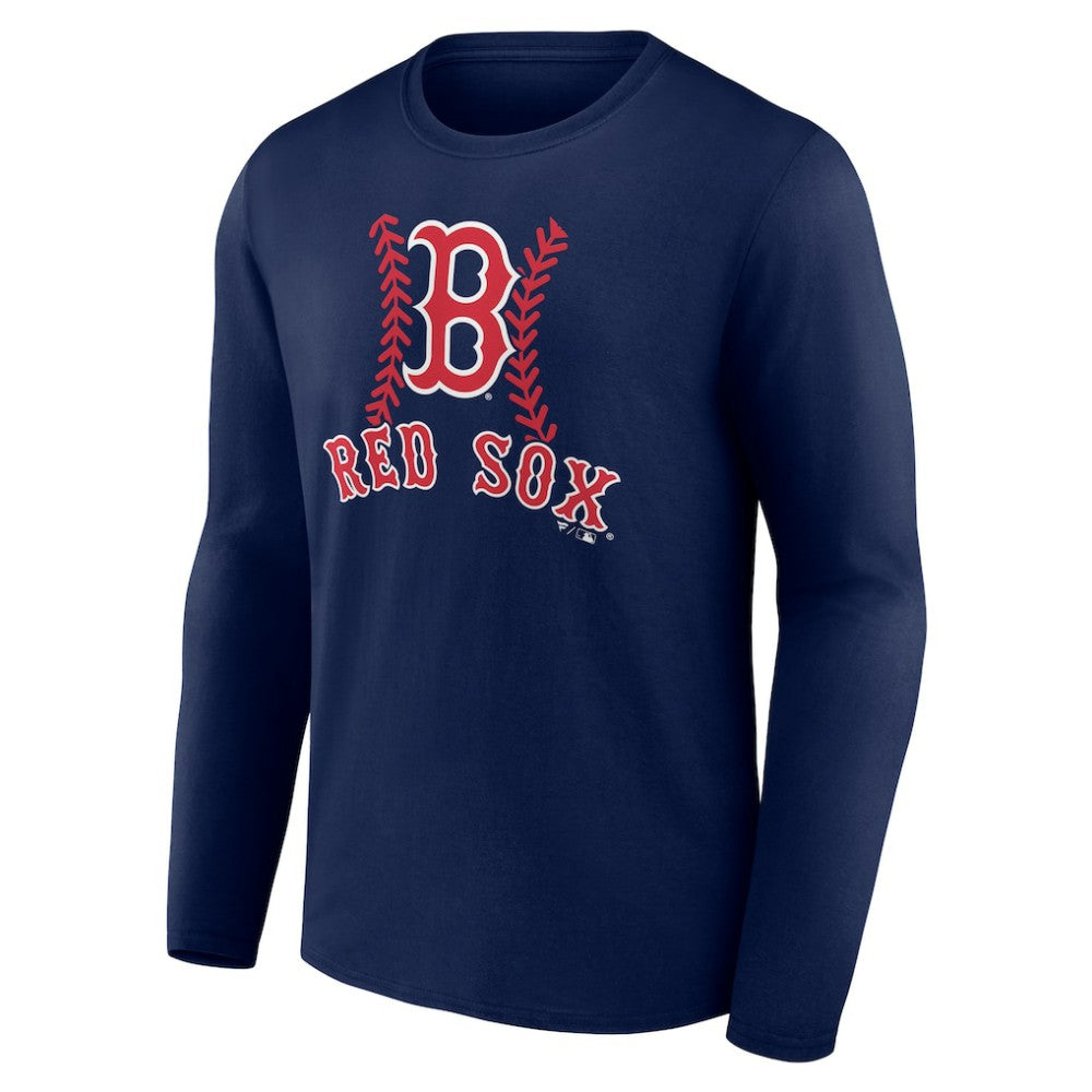 MLB Boston Red Sox Personalized Name & Number Fastball Long Sleeve T-Shirt