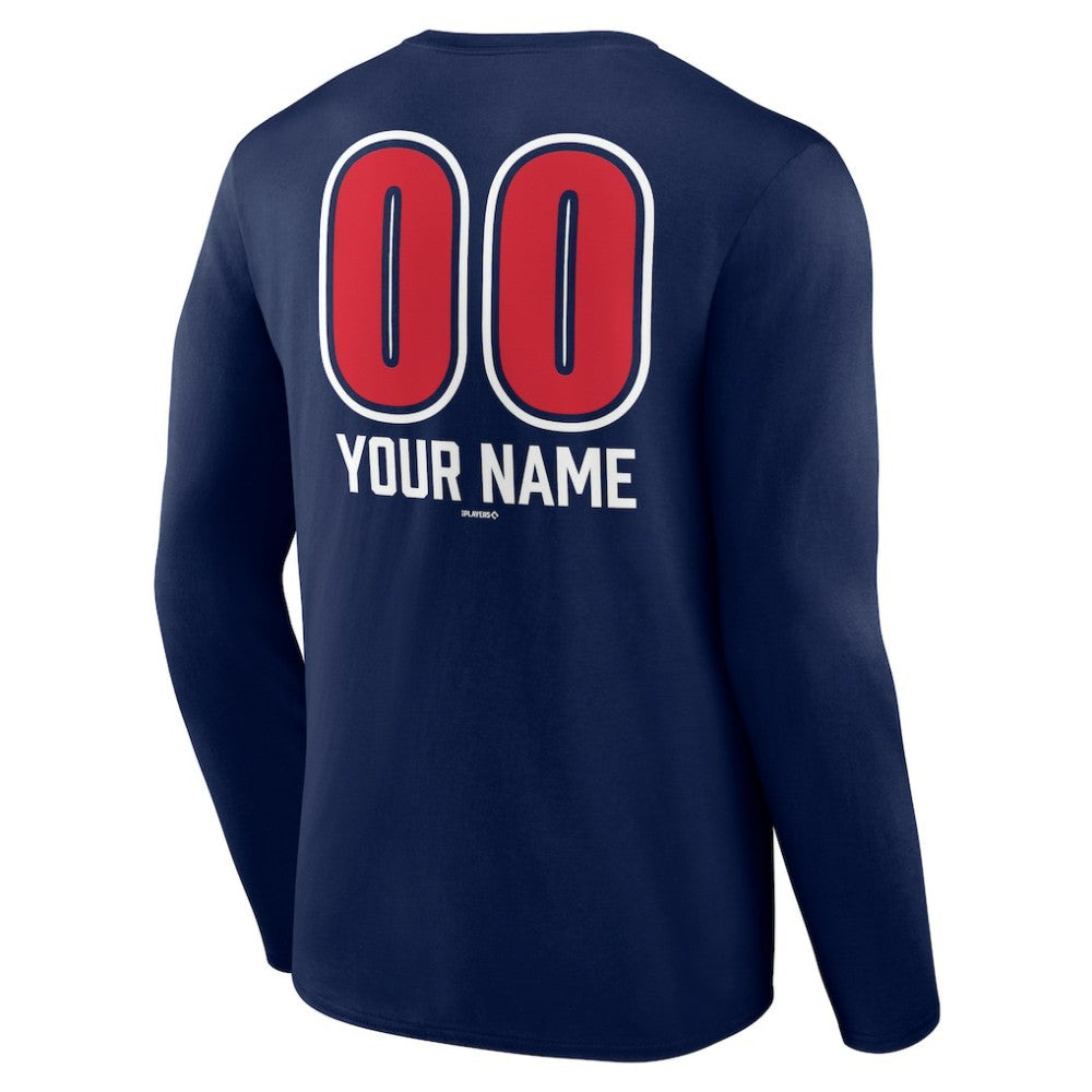 MLB Boston Red Sox Personalized Name & Number Fastball Long Sleeve T-Shirt
