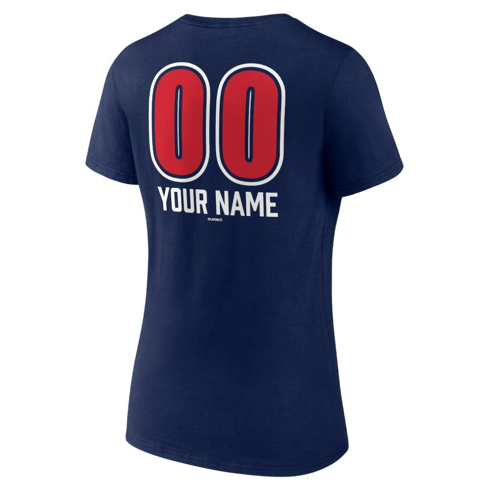 MLB Boston Red Sox Women's Personalized Name & Number Fastball V-Neck T-Shirt