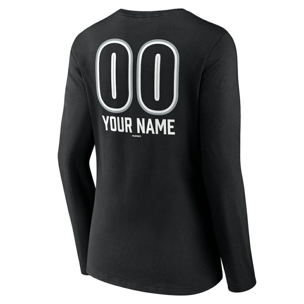 MLB Chicago White Sox Women's Personalized Name & Number Fastball Long Sleeve V-Neck T-Shirt