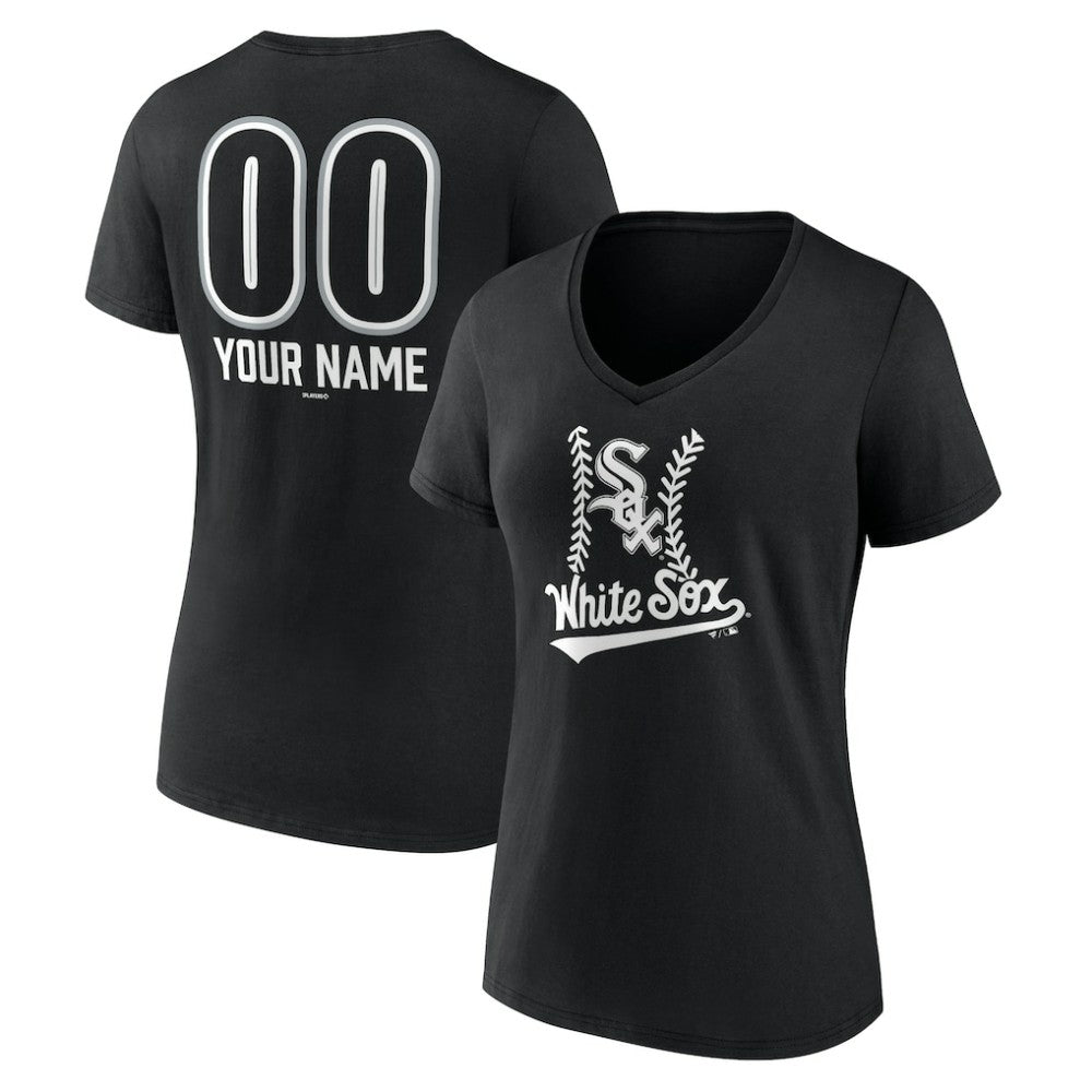 MLB Chicago White Sox Women's Personalized Name & Number Fastball V-Neck T-Shirt
