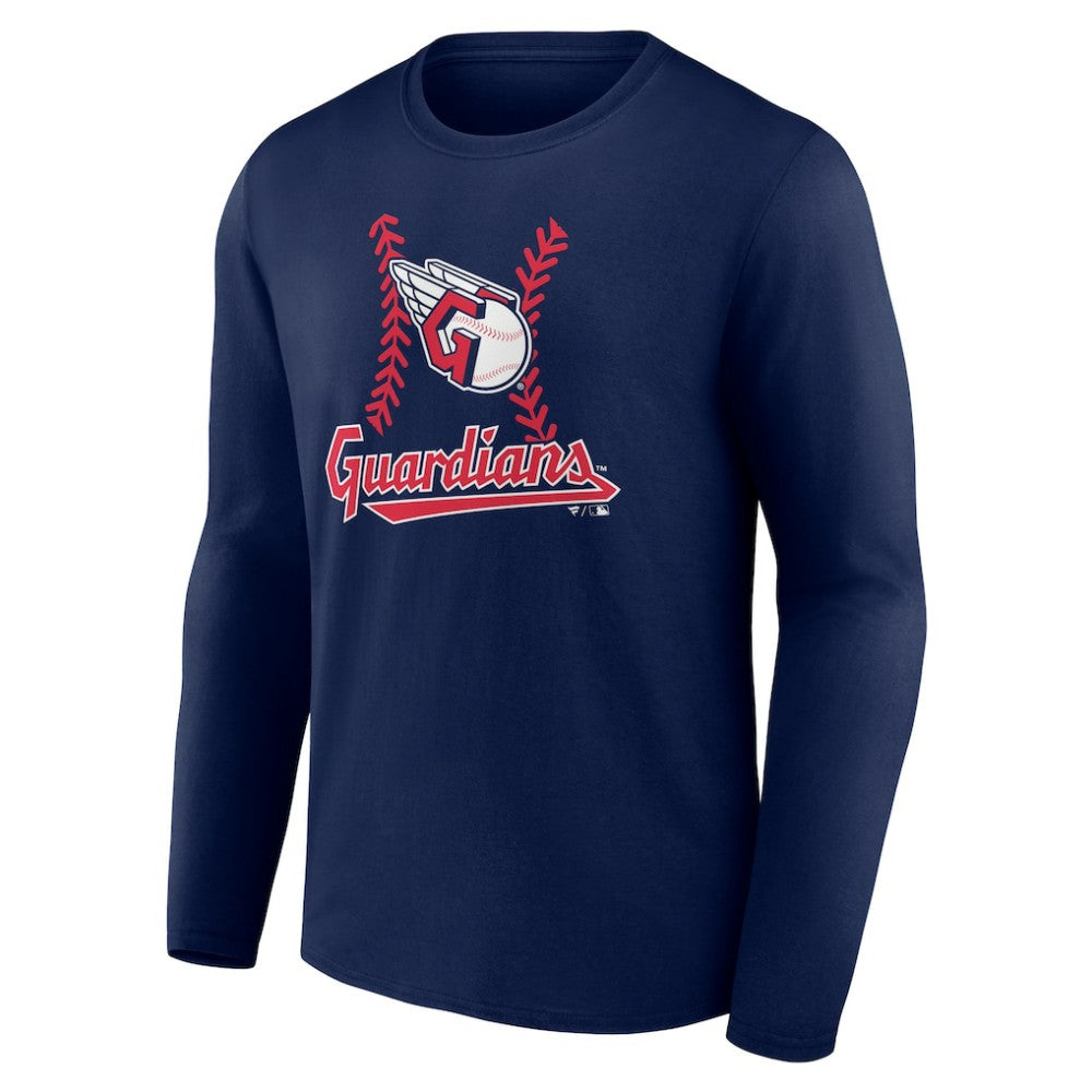 MLB Cleveland Guardians Personalized Name & Number Fastball Long Sleeve T-Shirt