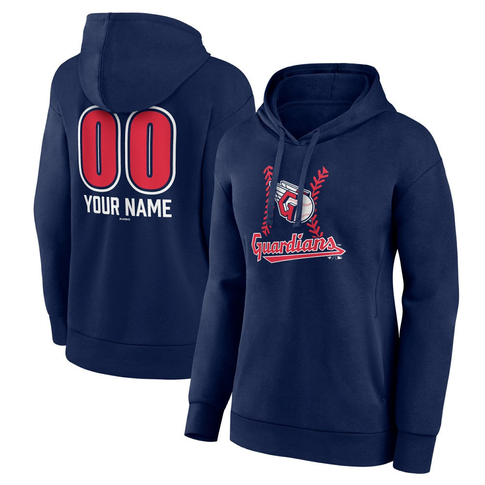 MLB Cleveland Guardians Women's Personalized Name & Number Fastball Pullover Hoodie