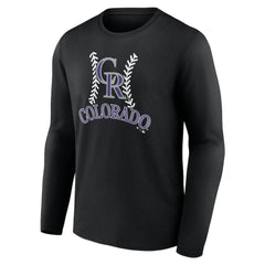 MLB Colorado Rockies Personalized Name & Number Fastball Long Sleeve T-Shirt