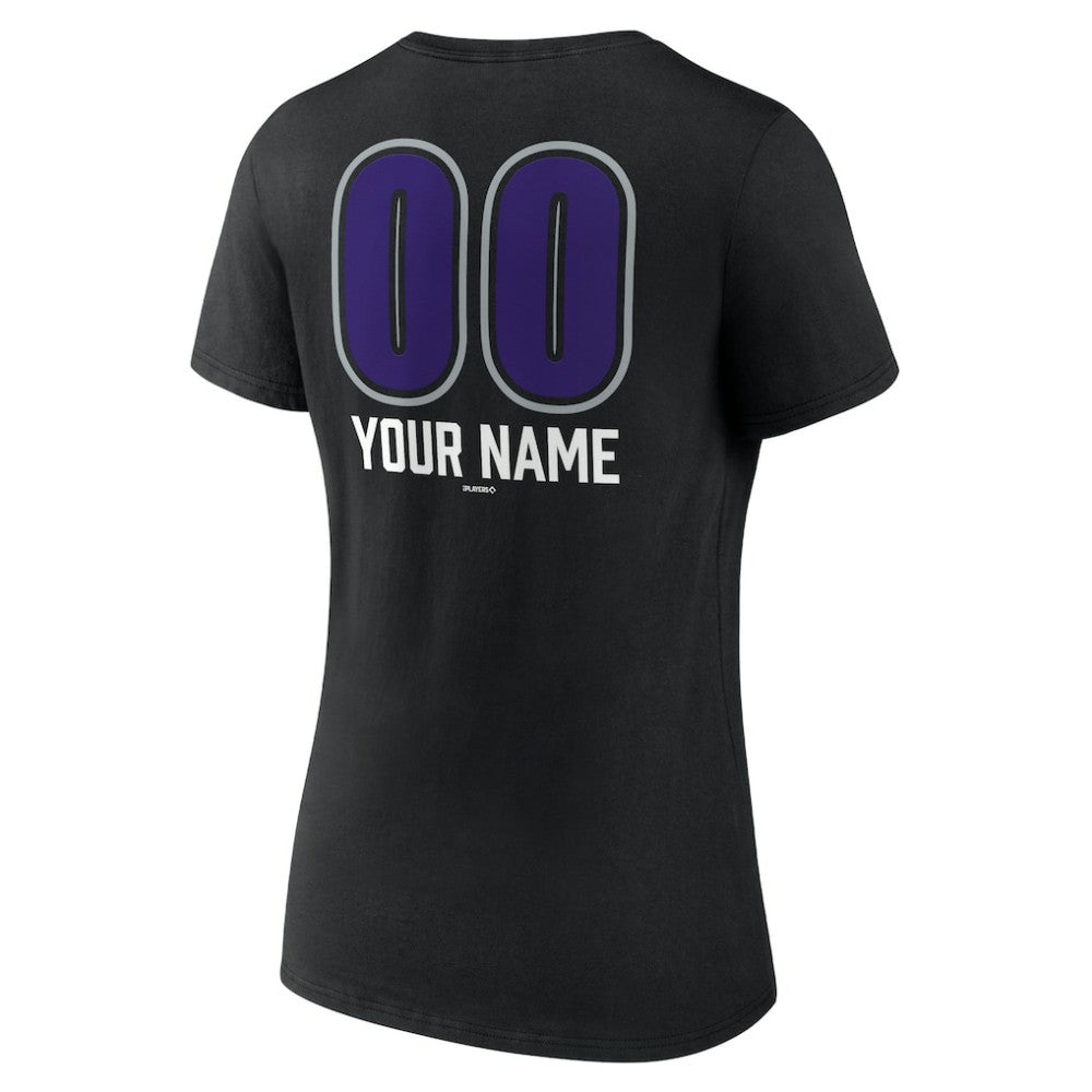 MLB Colorado Rockies Women's Personalized Name & Number Fastball V-Neck T-Shirt