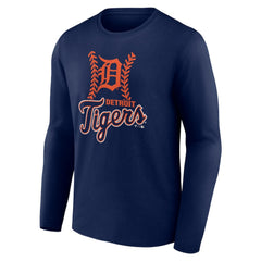MLB Detroit Tigers Personalized Name & Number Fastball Long Sleeve T-Shirt