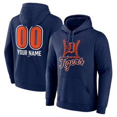 MLB Detroit Tigers Personalized Name & Number Fastball Pullover Hoodie