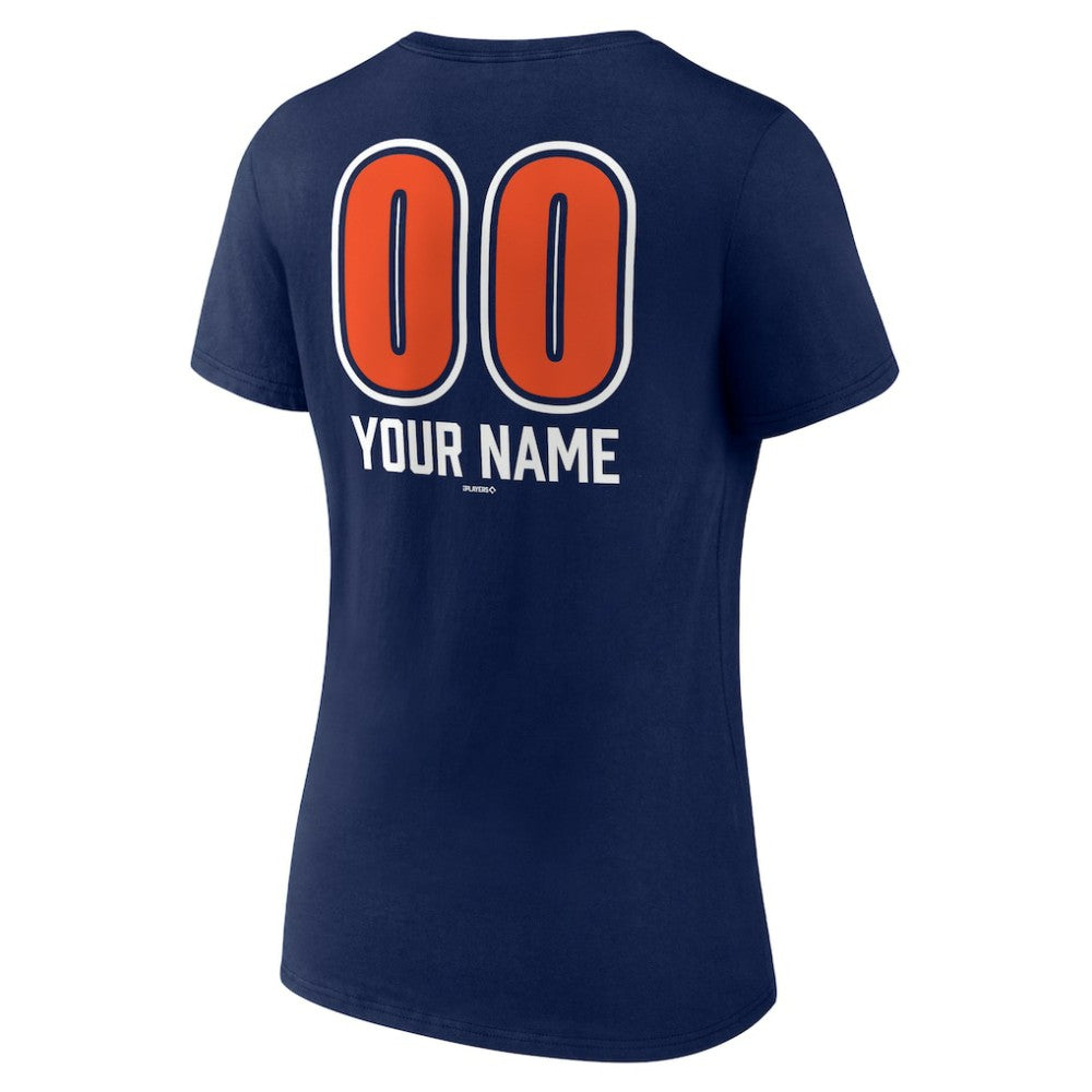 MLB Detroit Tigers Women's Personalized Name & Number Fastball V-Neck T-Shirt