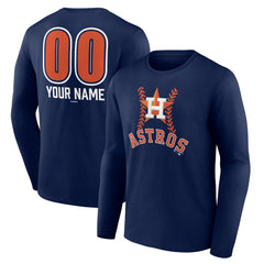MLB Houston Astros Personalized Name & Number Fastball Long Sleeve T-Shirt