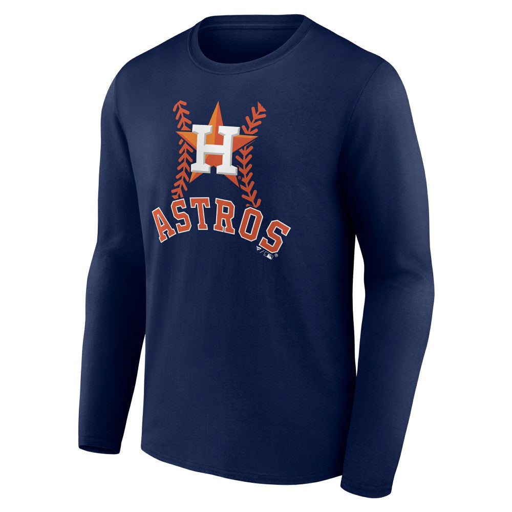 MLB Houston Astros Personalized Name & Number Fastball Long Sleeve T-Shirt