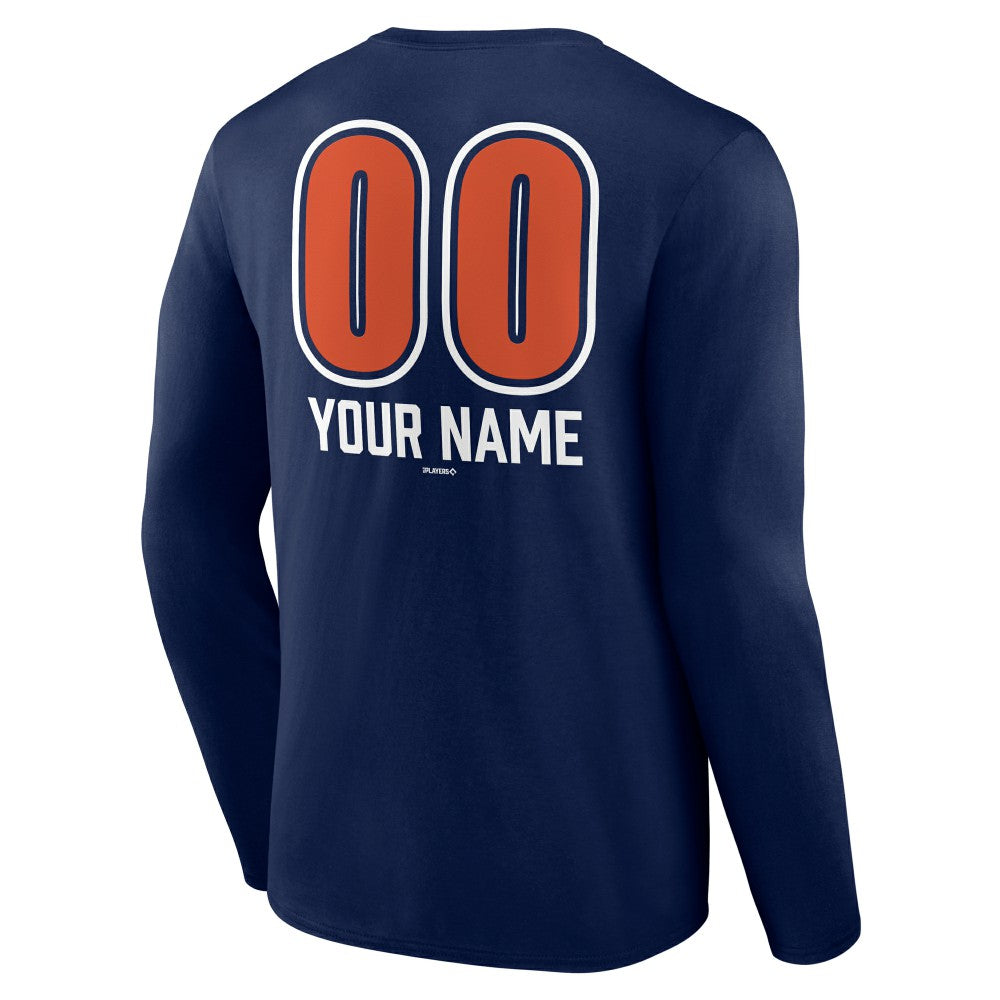 MLB Houston Astros Personalized Name & Number Fastball Long Sleeve T-Shirt