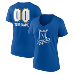 MLB Kansas City Royals Women's Personalized Name & Number Fastball V-Neck T-Shirt