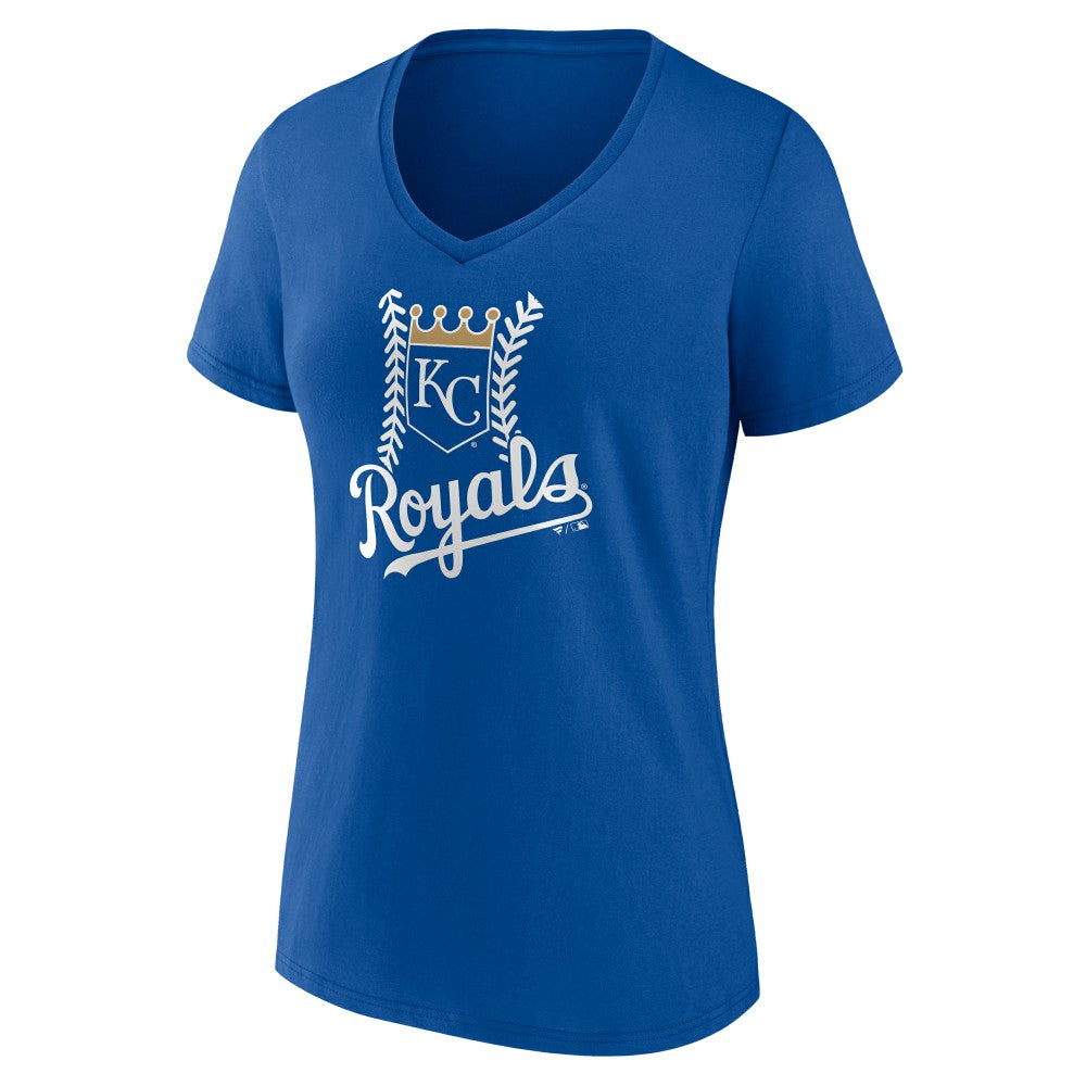 MLB Kansas City Royals Women's Personalized Name & Number Fastball V-Neck T-Shirt