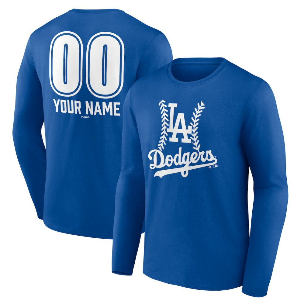 MLB Los Angeles Dodgers Personalized Name & Number Fastball Long Sleeve T-Shirt