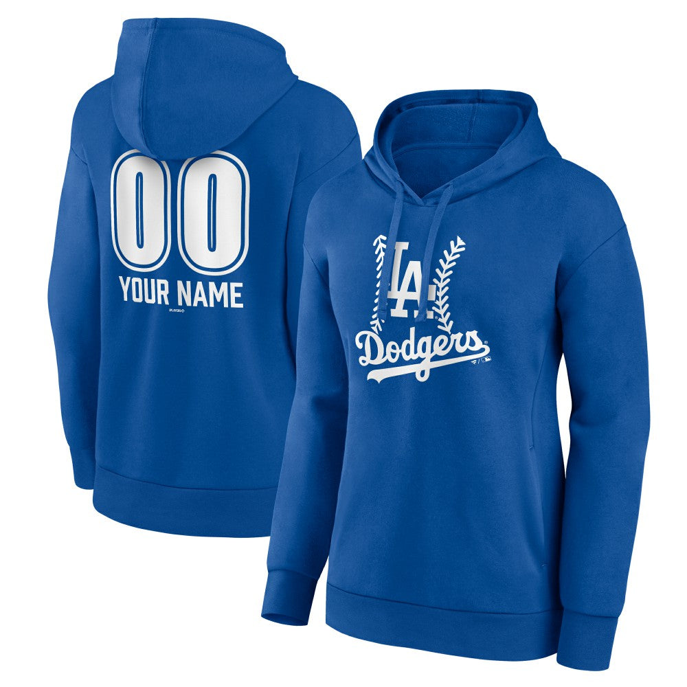 MLB Los Angeles Dodgers Women's Personalized Name & Number Fastball Pullover Hoodie