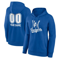 MLB Los Angeles Dodgers Women's Personalized Name & Number Fastball Pullover Hoodie