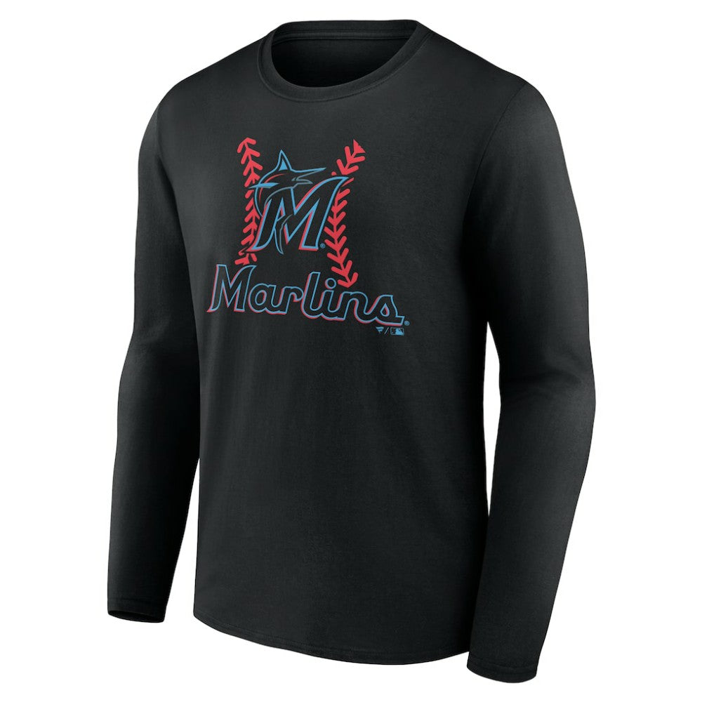 MLB Miami Marlins Personalized Name & Number Fastball Long Sleeve T-Shirt