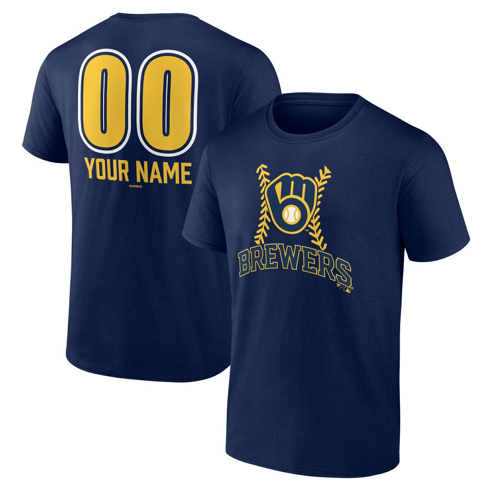 MLB Milwaukee Brewers Personalized Name & Number Fastball T-Shirt