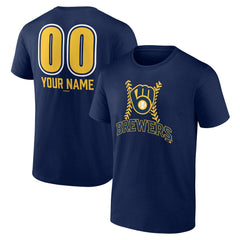 MLB Milwaukee Brewers Personalized Name & Number Fastball T-Shirt