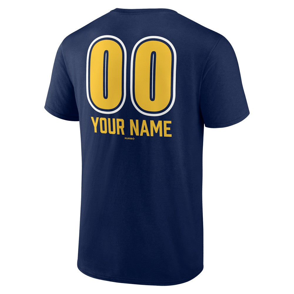 MLB Milwaukee Brewers Personalized Name & Number Fastball T-Shirt