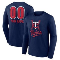 MLB Minnesota Twins Personalized Name & Number Fastball Long Sleeve T-Shirt