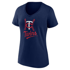 MLB Minnesota Twins Women's Personalized Name & Number Fastball V-Neck T-Shirt