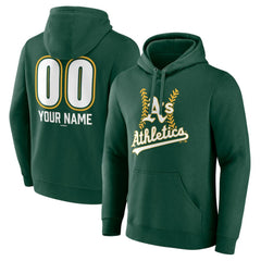 MLB Athletics Personalized Name & Number Fastball Pullover Hoodie