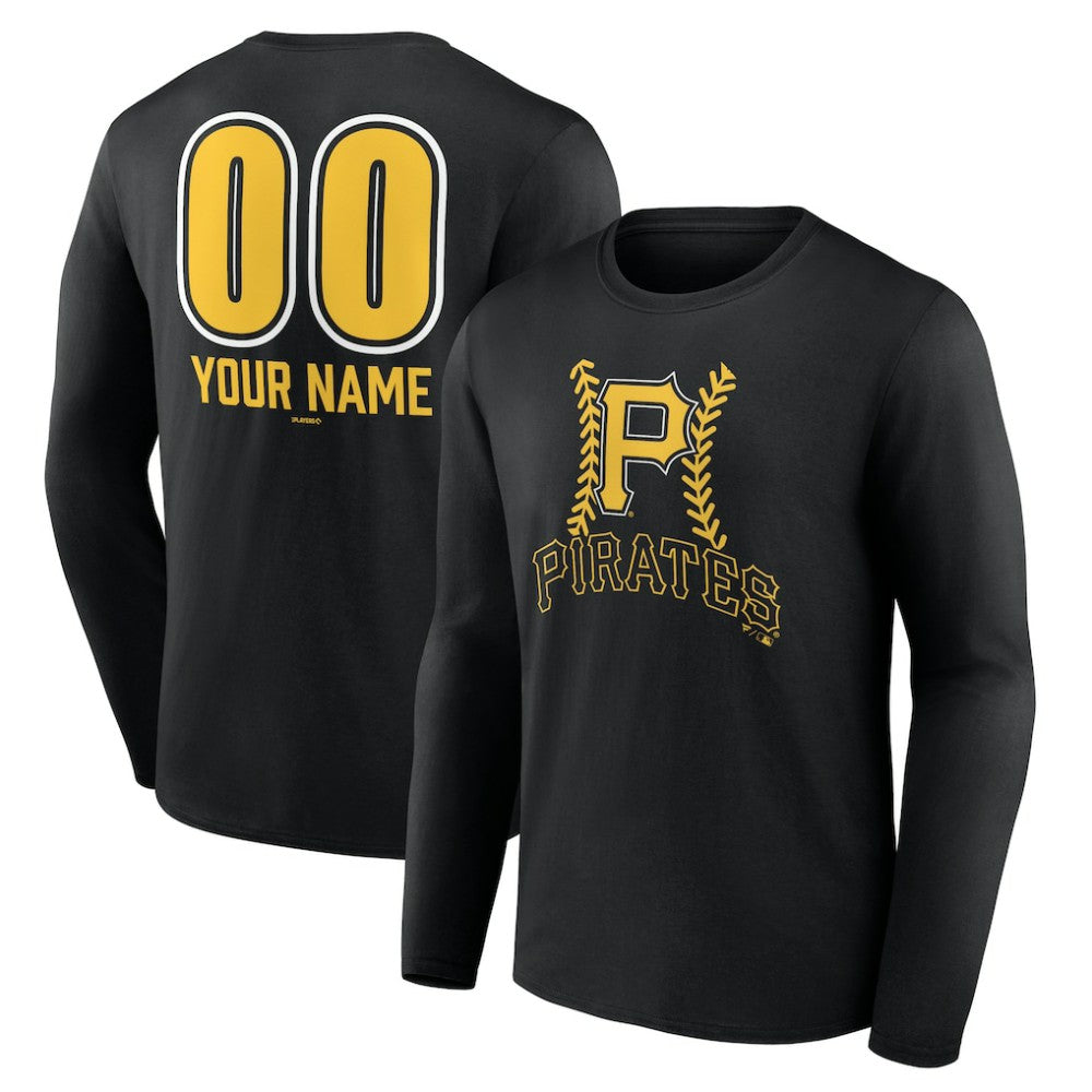 MLB Pittsburgh Pirates Personalized Name & Number Fastball Long Sleeve T-Shirt
