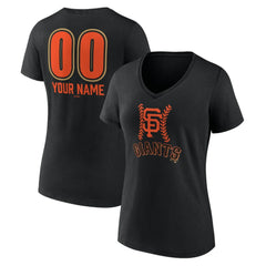 MLB San Francisco Giants Women's Personalized Name & Number Fastball V-Neck T-Shirt