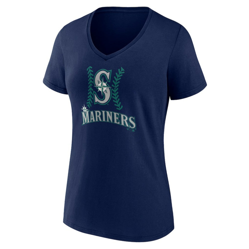 MLB Seattle Mariners Women's Personalized Name & Number Fastball V-Neck T-Shirt