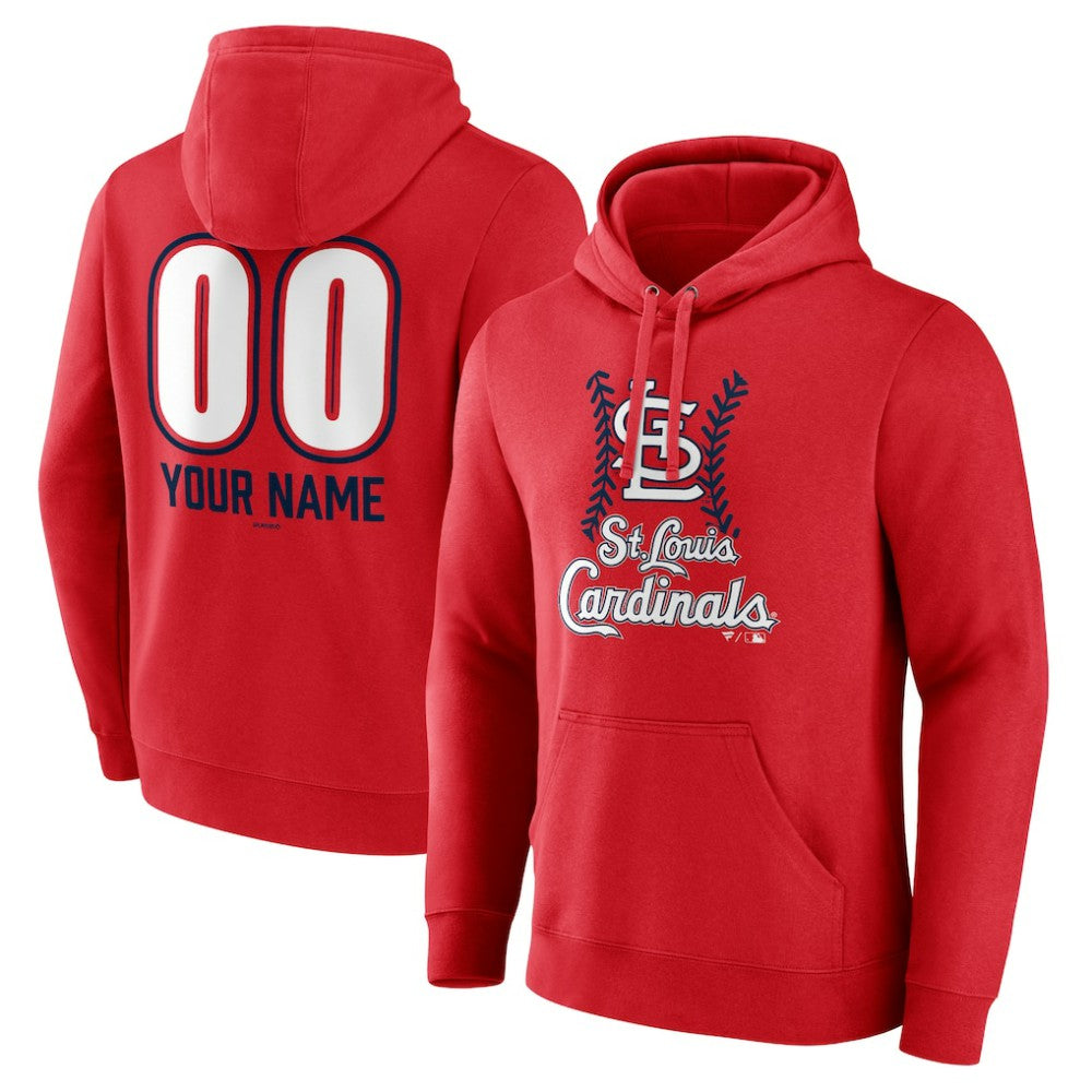 MLB St. Louis Cardinals Personalized Name & Number Fastball Pullover Hoodie