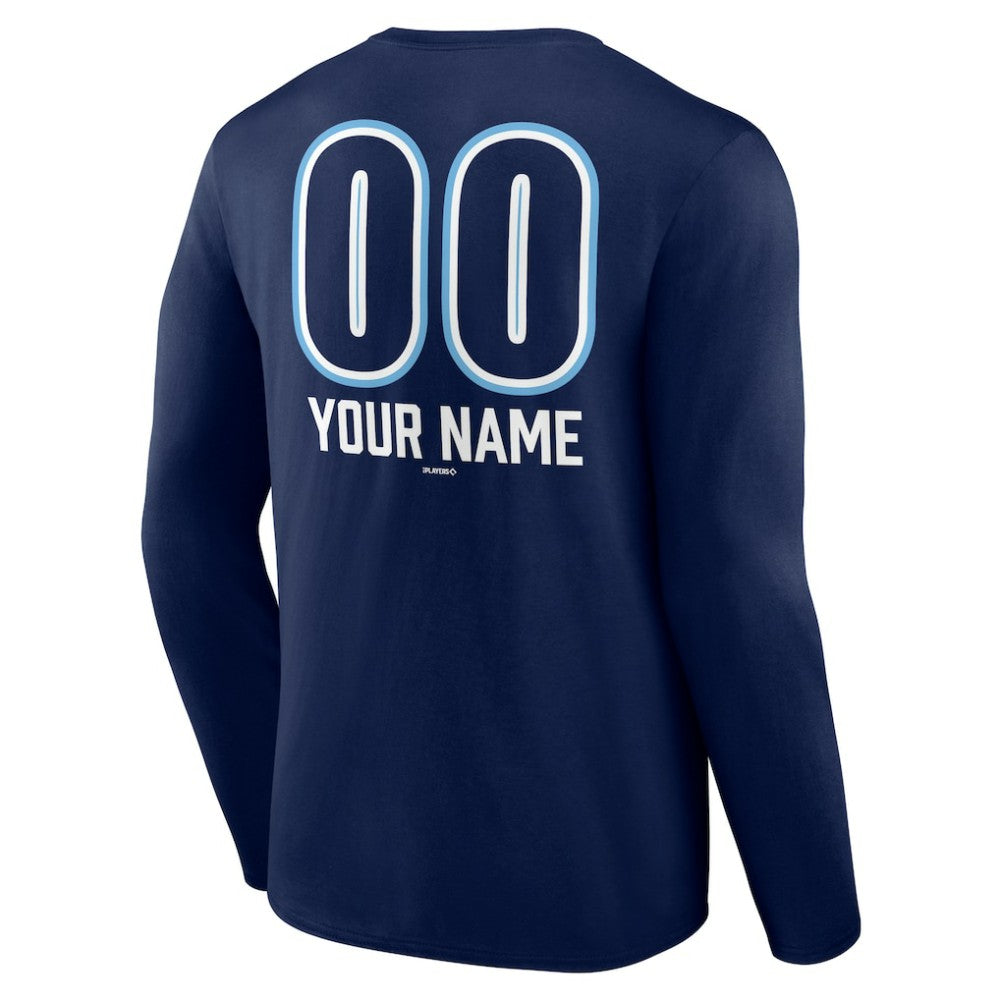 MLB Tampa Bay Rays Personalized Name & Number Fastball Long Sleeve T-Shirt