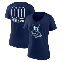 MLB Tampa Bay Rays Women's Personalized Name & Number Fastball V-Neck T-Shirt